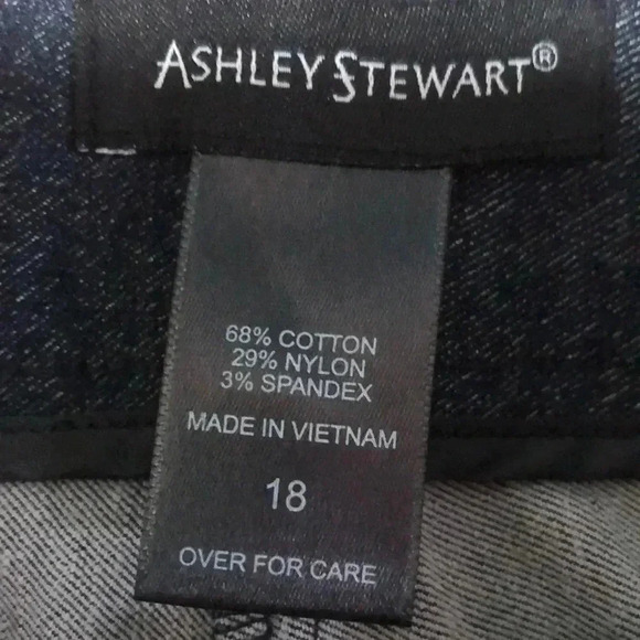 Ashley Stewart slacks dark‎ blue heathered look plus size 18 - Picture 12 of 12